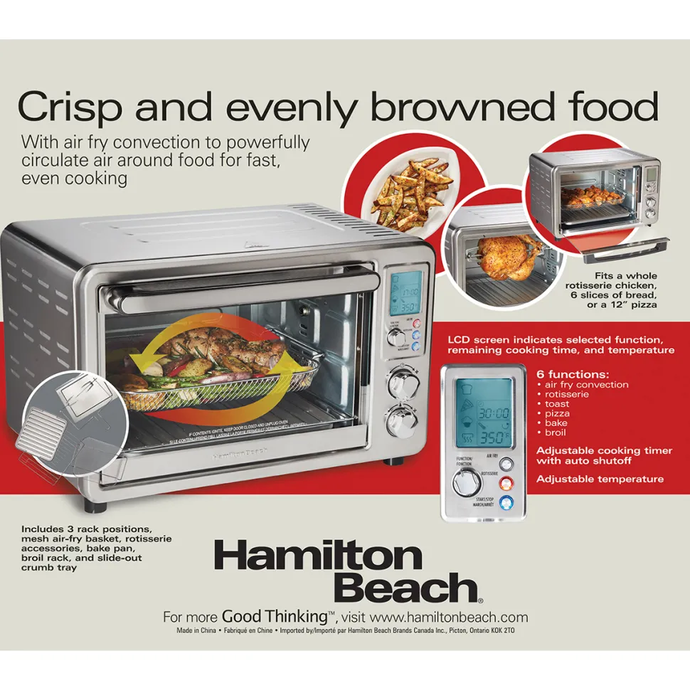 Recertified Sure-Crisp® Digital Air Fryer Toaster Oven with Rotisserie