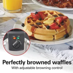 Removable-Grid Belgian Waffle Maker