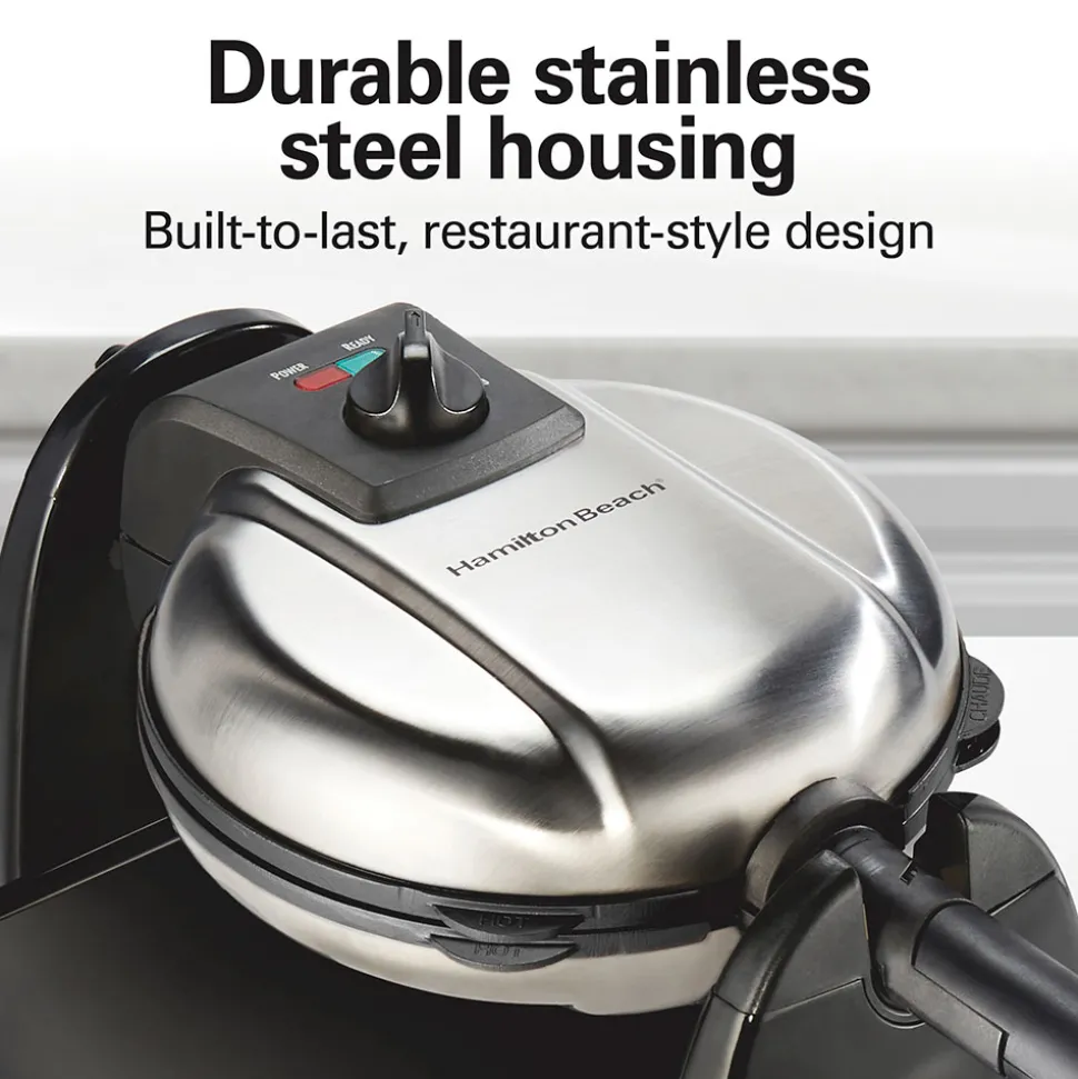 Removable-Grid Belgian Waffle Maker