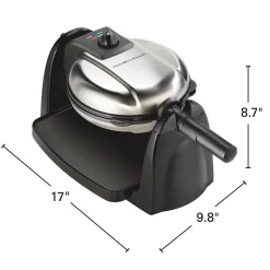 Removable-Grid Belgian Waffle Maker