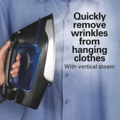 Retractable Cord Iron with Stainless Steel Soleplate