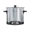 Sear & Cook 10 Quart Stockpot Slow Cooker, Silver