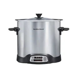 Sear & Cook 10 Quart Stockpot Slow Cooker, Silver