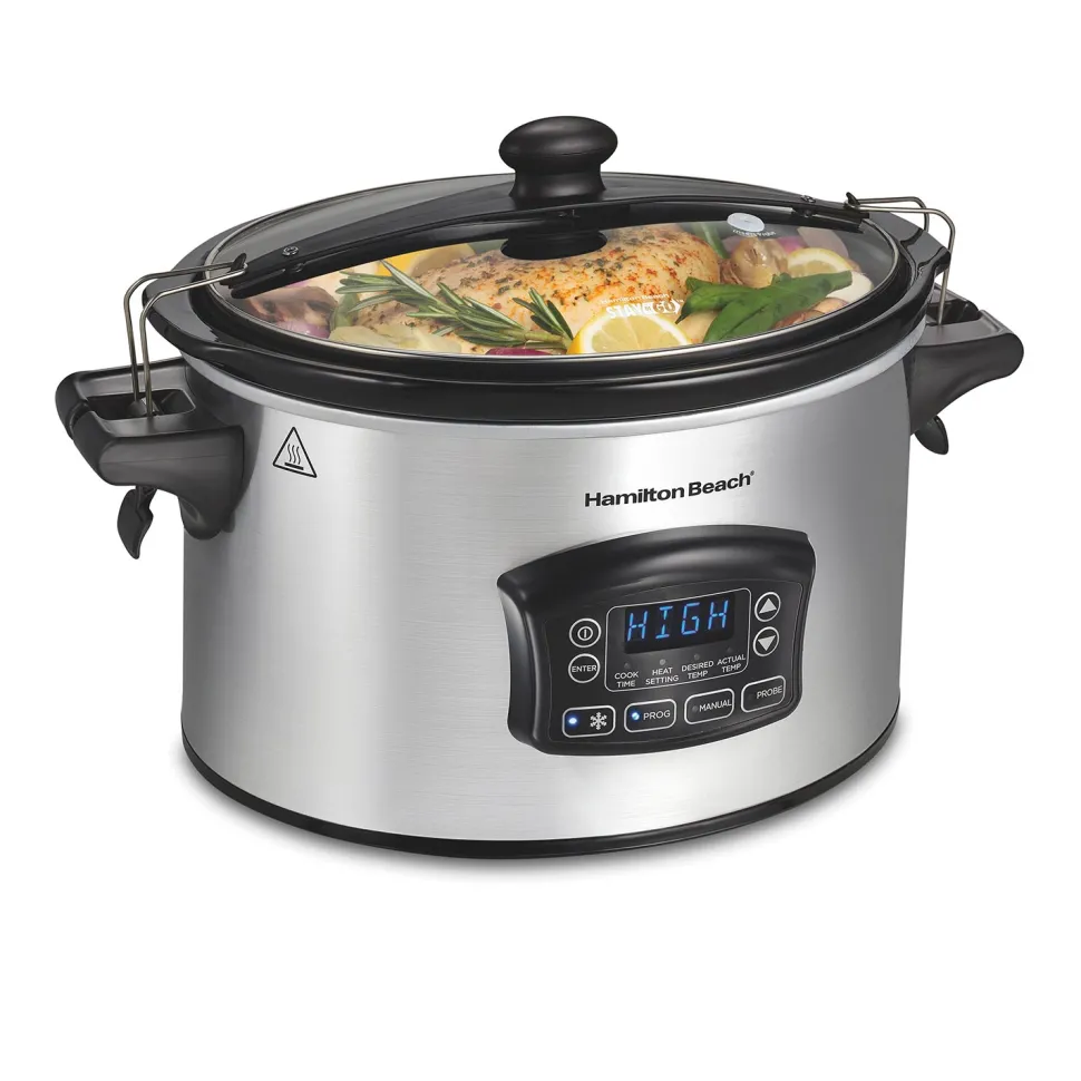 Set & Forget® 6 Quart Defrost Slow Cooker Silver