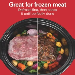 Set & Forget® 6 Quart Defrost Slow Cooker Silver