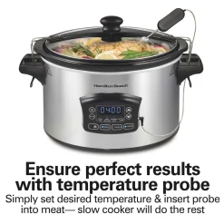 Set & Forget® 6 Quart Defrost Slow Cooker Silver