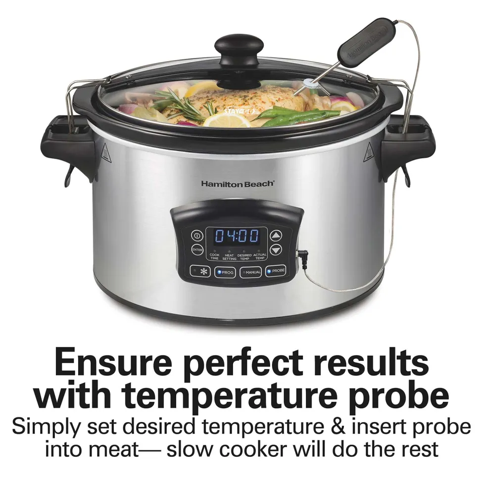Set & Forget® 6 Quart Defrost Slow Cooker Silver