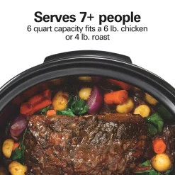 Set & Forget® 6 Quart Defrost Slow Cooker Silver