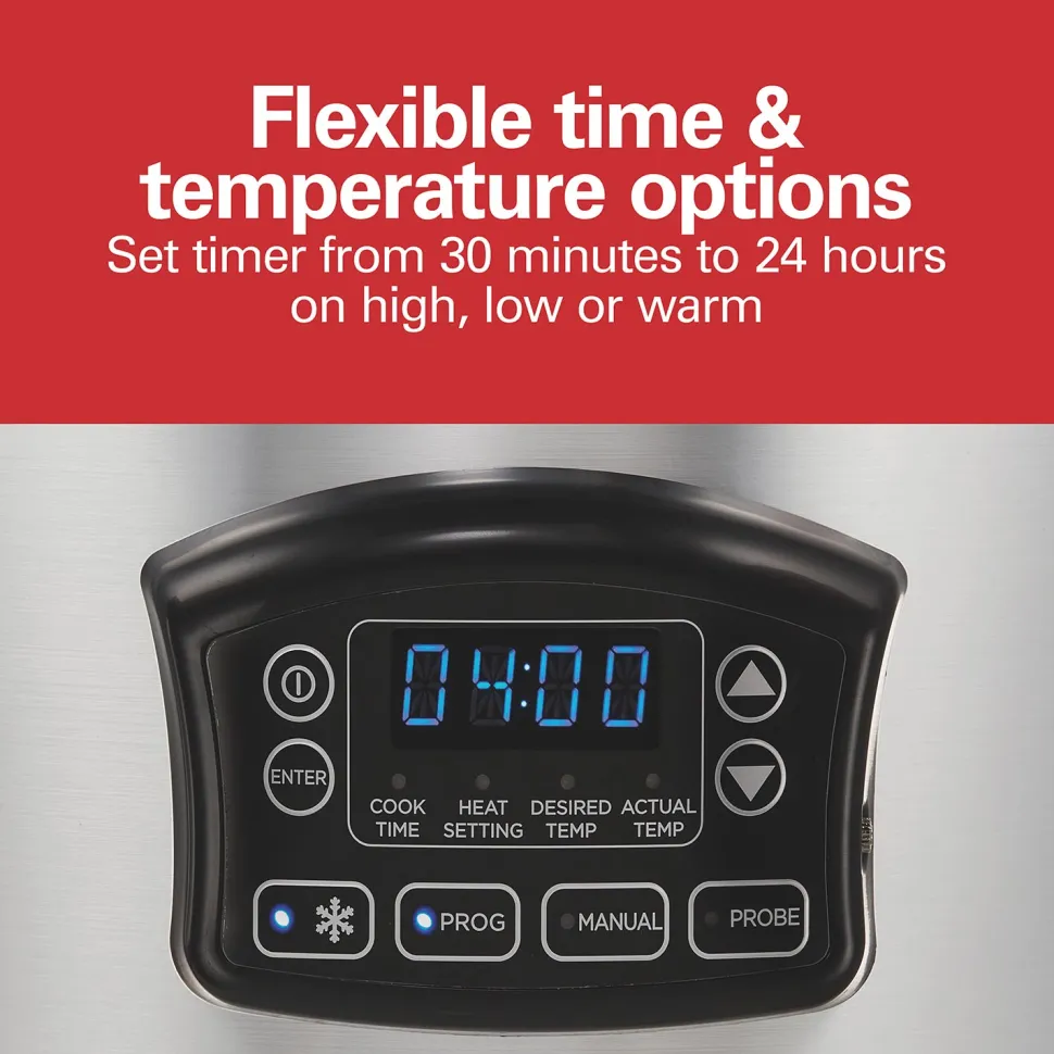 Set & Forget® 6 Quart Defrost Slow Cooker Silver