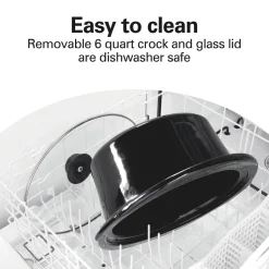 Set & Forget® 6 Quart Defrost Slow Cooker Silver