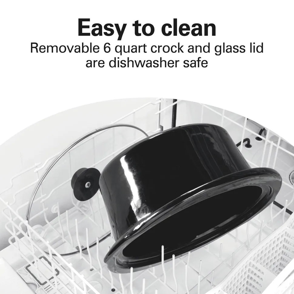 Set & Forget® 6 Quart Defrost Slow Cooker Silver