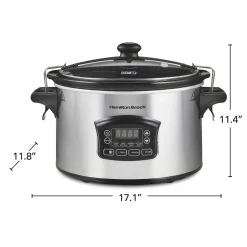Set & Forget® 6 Quart Defrost Slow Cooker Silver
