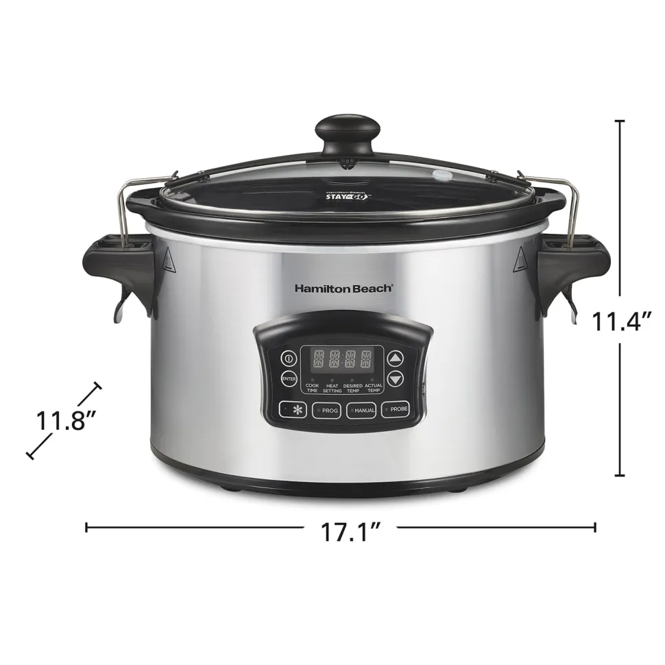 Set & Forget® 6 Quart Defrost Slow Cooker Silver