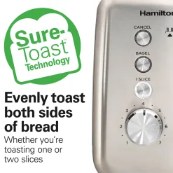 Sleek Stainless Steel 2 SliceToaster