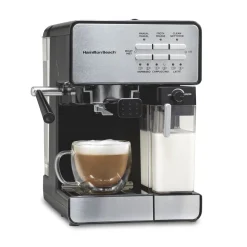 Slide & Lock™ Espresso Maker with Automatic Milk Reservoir