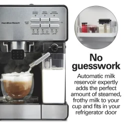 Slide & Lock™ Espresso Maker with Automatic Milk Reservoir