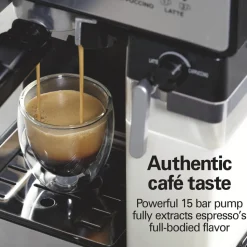 Slide & Lock™ Espresso Maker with Automatic Milk Reservoir