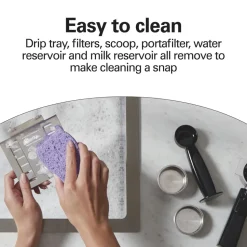 Slide & Lock™ Espresso Maker with Automatic Milk Reservoir