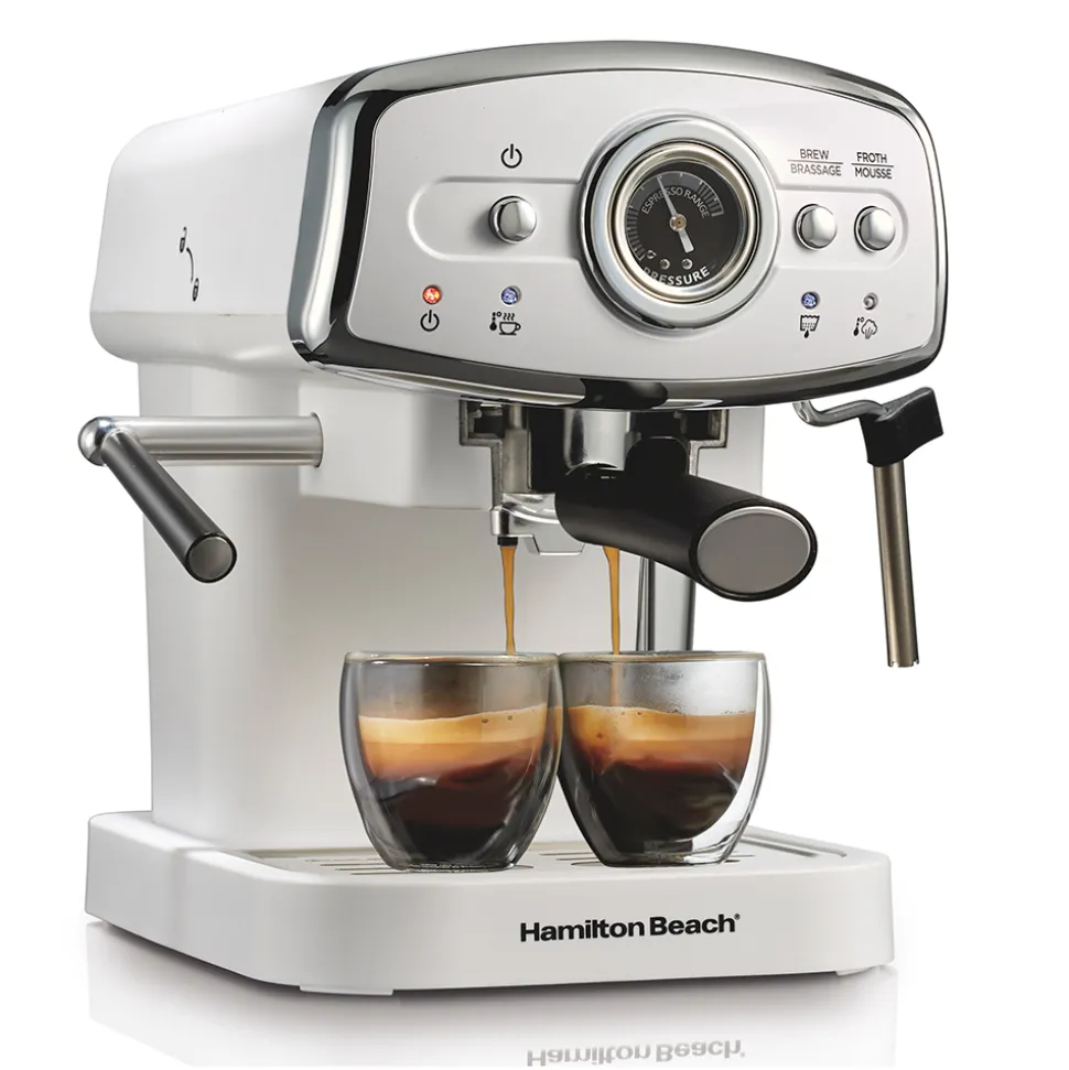 Slide & Lock™ Espresso Maker,White