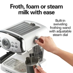 Slide & Lock™ Espresso Maker,White