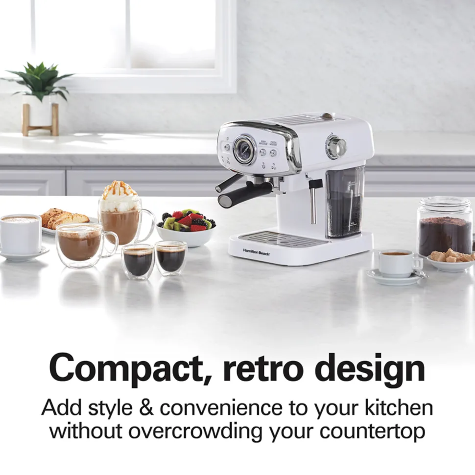 Slide & Lock™ Espresso Maker,White