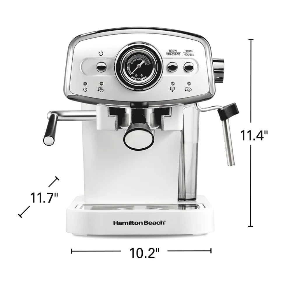 Slide & Lock™ Espresso Maker,White