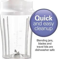 Smoothie Blender with 2 Travel Jars and 2 Lids