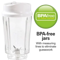 Smoothie Blender with 2 Travel Jars and 2 Lids