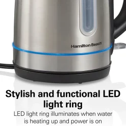 Stainless Steel 1.7 Liter Kettle with LED Light Ring