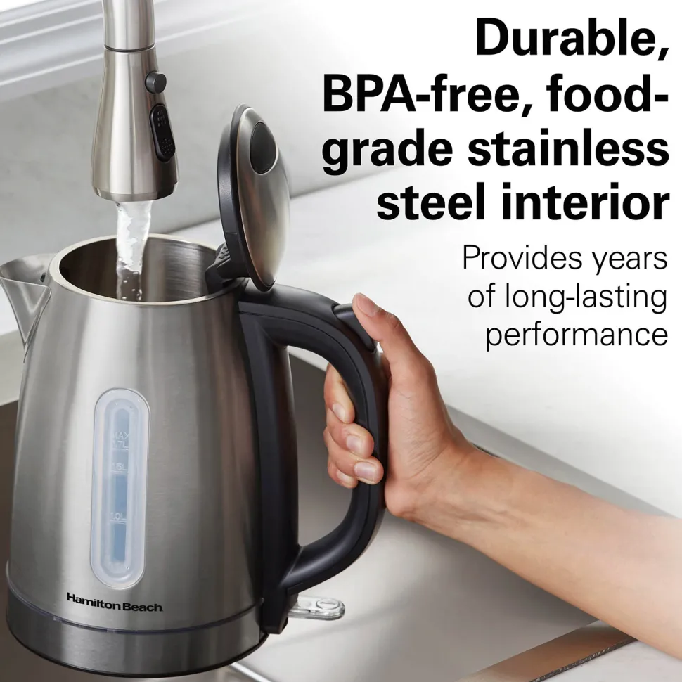 Stainless Steel 1.7 Liter Kettle with LED Light Ring