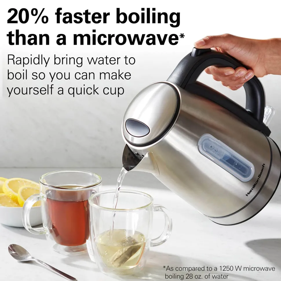 Stainless Steel 1.7 Liter Kettle with LED Light Ring