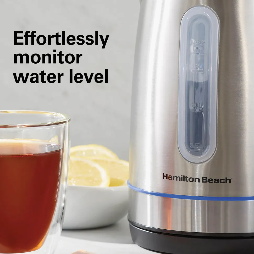 Stainless Steel 1.7 Liter Kettle with LED Light Ring