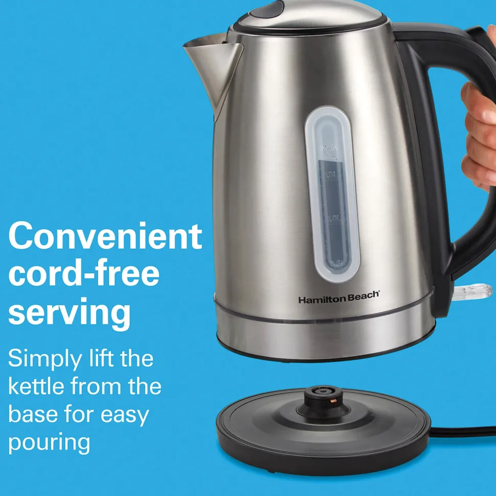 Stainless Steel 1.7 Liter Kettle with LED Light Ring