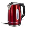 Stainless Steel Electric Kettle with LED Light Ring, Red