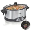 Stay or Go® Sear & Cook 6 Quart Slow Cooker, Silver