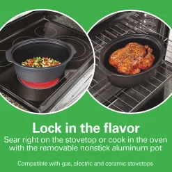 Stay or Go® Sear & Cook 6 Quart Slow Cooker, Silver