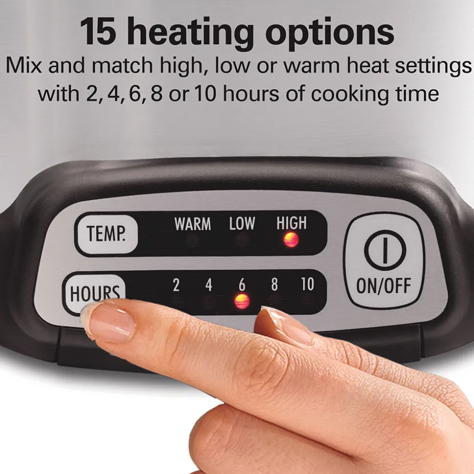 Stay or Go® Sear & Cook 6 Quart Slow Cooker, Silver