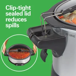 Stay or Go® Sear & Cook 6 Quart Slow Cooker, Silver