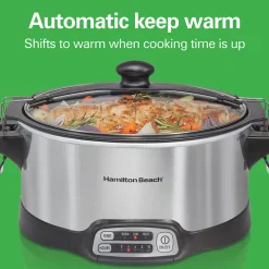 Stay or Go® Sear & Cook 6 Quart Slow Cooker, Silver