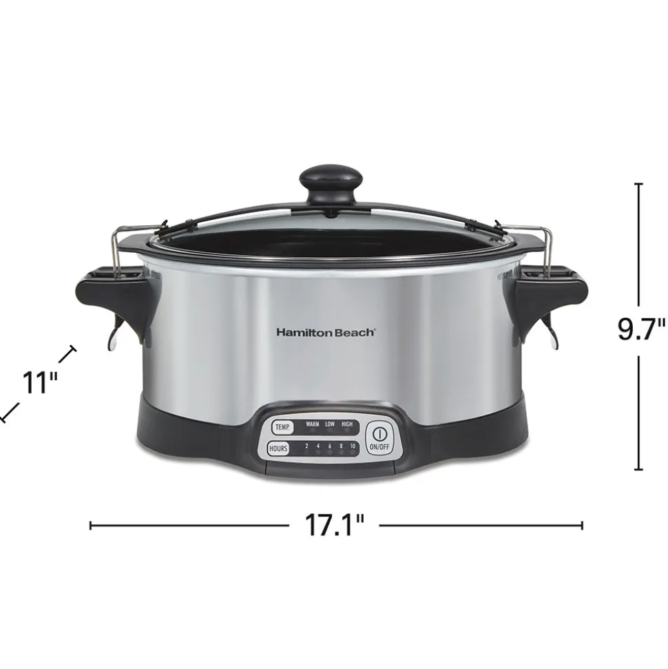 Stay or Go® Sear & Cook 6 Quart Slow Cooker, Silver