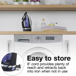 Steam Iron with Retractable Cord