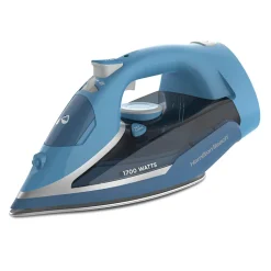 Steam Iron with Retractable Cord, Blue