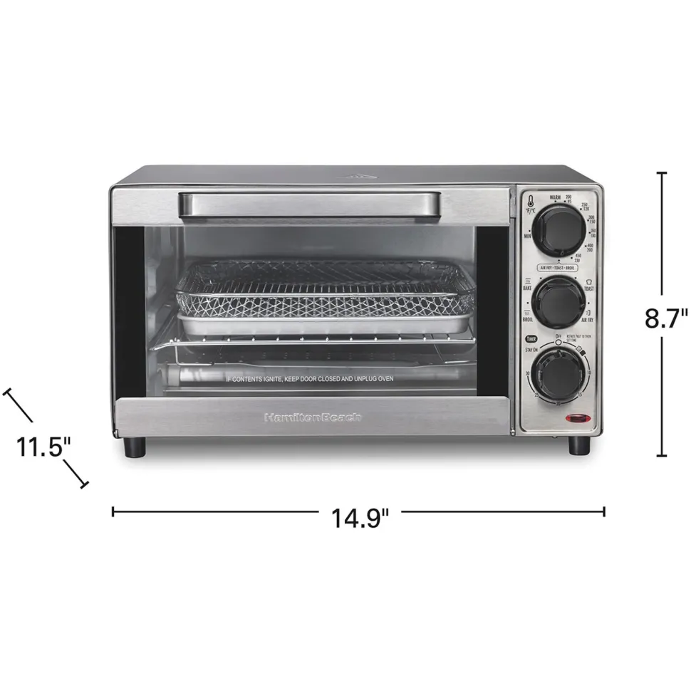 Sure-Crisp® Air Fryer Toaster Oven, 4 Slice Capacity, Stainless Steel