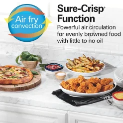 Sure-Crisp® Air Fryer Toaster Oven, 4 Slice Capacity, Black