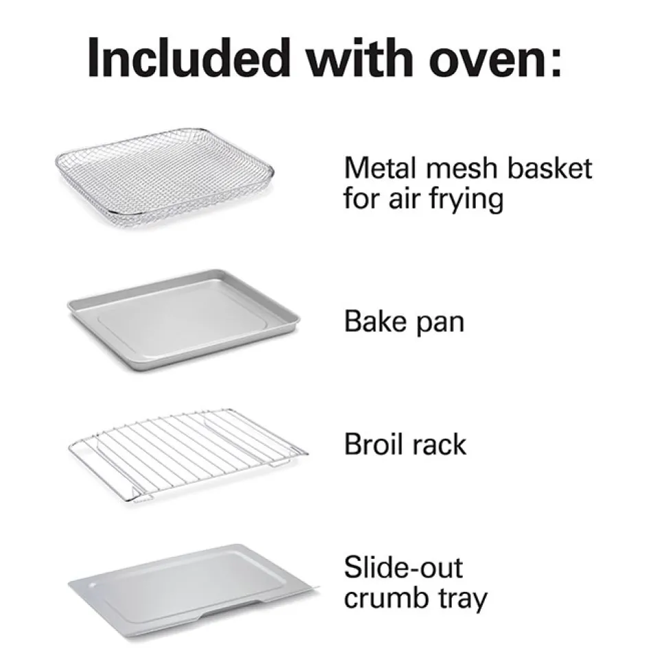 Sure-Crisp® Air Fryer Toaster Oven, 4 Slice Capacity, Black