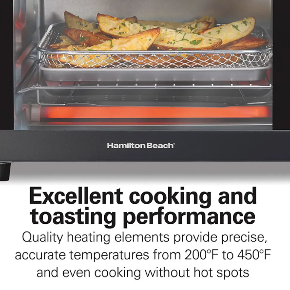 Sure-Crisp® Air Fryer Toaster Oven, 4 Slice Capacity, Black