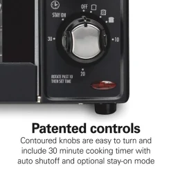 Sure-Crisp® Air Fryer Toaster Oven, 4 Slice Capacity, Black