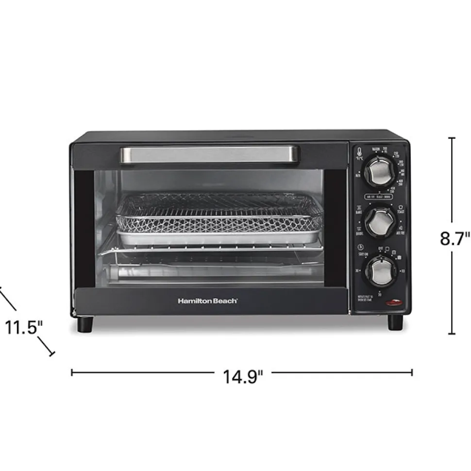 Sure-Crisp® Air Fryer Toaster Oven, 4 Slice Capacity, Black