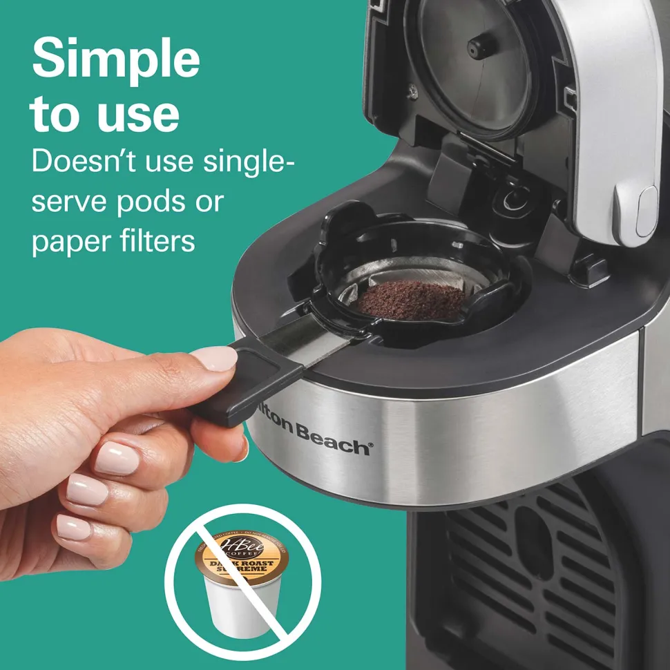 The Scoop® Single-Serve Coffee Maker with Removable Reservoir