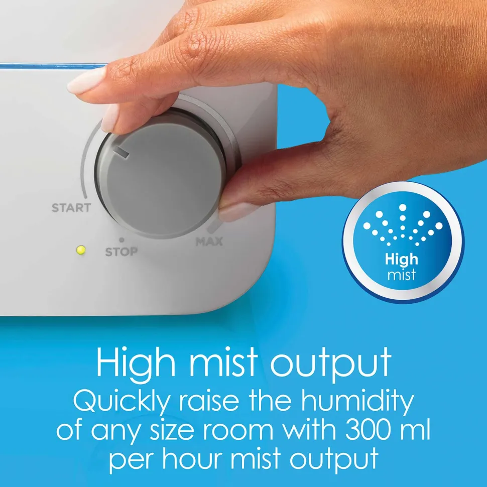 TrueAir® Cool Mist Humidifier, White